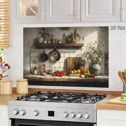 1 miếng dán tường nhà bếp phong cách đồng quê, thiết kế nhà bếp với hình ảnh trái cây tươi mát, hình dán tường nhà bếp tự dính kiểu cổ điển, dễ dán và dễ gỡ, trang trí nhà bếp với ánh sáng tự nhiên, hình dán nhà theo chủ đề hiện đại, hình dán trang trí nhà bếp, hình dán phẳng 2D