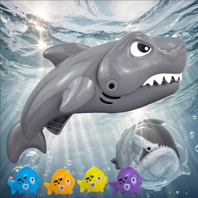 Shark Grab Bath Tub Toy! Funny Swimming Pool Toy For Kids, Suitable For Toddlers Summer Beach Water Toys, Bath Toy Gift For Boys And Girls
