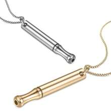 1件装不锈钢冥想呼吸项链，缓解焦虑冥想吊坠，舒缓压力调节工具，情侣派对饰品 - 彩色 - 查看 2