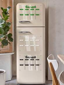 1pc Acrylic Weekly Planner Magnetic Whiteboard (6 Magnetic Whiteboard Pens Included), Reusable Weekly Meal Planner, Office Memo Board - Multicolor - View 6