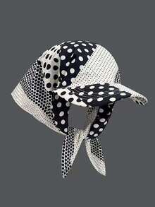 Casual Vacation Polka Dot Sun Protection Headscarf - A - View 1
