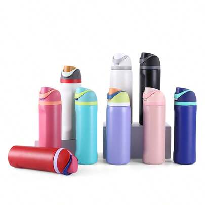 32oz High-Quality 304 Stainless Steel Double-Wall Insulated Tumbler, Outdoor Fruit Infuser Cup With Flip Lid, O.Wala Dual Drink Bottle