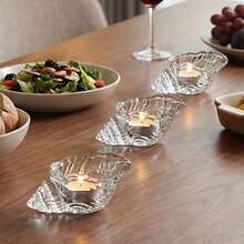 1/2/3个贝壳烛台，海洋主题海岸香薰烛台，乡村风格装饰，适用于婚礼、餐桌、家居、乔迁礼物、海滩酒吧 - A-透明 - 查看 3