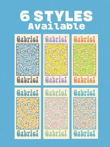 1条定制姓名沙滩巾，个性化姓名沙滩巾，个性化泳池巾，70*140厘米，100%涤纶，字母组合沙滩巾，单身派对的完美之选 - Smile - 查看 10