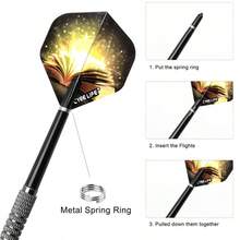 12pcs/Set 20g Steel Tip Darts Set, Professional Metal Darts With Storage Box - Multicolor - View 6