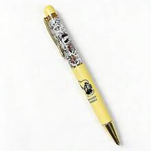 SNOOPY 1支装花生漫画签名笔套装，可爱卡通狗金属圆珠笔 | 高品质金色笔尖，色彩鲜艳的卡通图案印刷 | 书写流畅，适用于办公、学习和签名 | 非常适合返校、生日和圣诞节礼物 | 史努比粉丝必备文具 - 彩色 - 查看 3