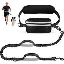 Dog Hands-Free Leash With Waist Pack, Retractable Pet Leash, Adjustable Waist Belt Pouch, Reflective Stitching Design, Suitable For Running, Walking, Hiking, Jogging - Multicolor - View 8