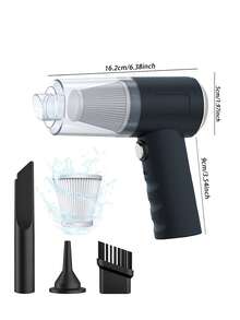 Kabelloser, wiederaufladbarer Tierhaar-Staubsauger für Auto, Zuhause, Büro, Katzen- oder Hundehaare, tragbarer Handstaubsauger für Tierhaar - Schwarz - Übersicht 10