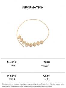 1 chiếc dây đeo eo bằng kim loại 3D hình vỏ sò độc đáo, phong cách cổ điển, thanh lịch, đa năng, phù hợp cho phụ nữ mọi dịp (Hướng vỏ sò ngẫu nhiên) - Vàng - Xem 8