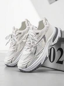 Giày thể thao nam casual mới năm 2025, thoáng khí, thấm hút mồ hôi, chống trơn trượt, nhẹ, đa năng, phù hợp cho việc đi lại hàng ngày. - JY075 Trắng - Xem 6