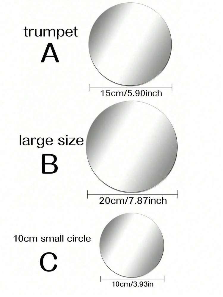 1pc/2pcs Double-Sided Acrylic Mirror Round Tray, Suitable For Dining Table Decor, Wedding Table Center Decor, Round Candle Holder Can Be Used As Mirror - Multicolor - View 5