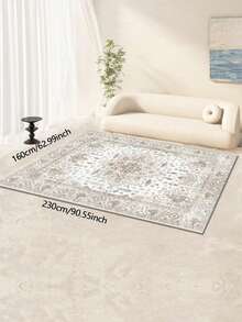 神秘艺术波西米亚复古欧式东方大国风全幅升级面料升级材质精致清晰装饰复古图案怀旧氛围水晶绒地毯，适用于卧室、客厅、更衣室、儿童房、多功能房、休闲家居装饰、房间装饰，异域风情，元素地毯，易于清洁和保养，适合家庭使用。 - 淺灰色 - 查看 19