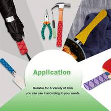 1个鱼竿手柄套，防滑热缩管，带鱼鳞纹路，绝缘手柄套，适用于鱼竿、羽毛球拍及各种装备和日常用品 - 彩色 - 查看 3