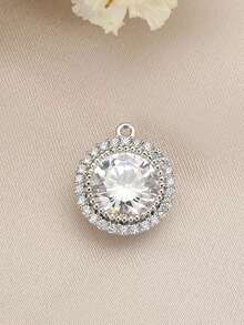 1 Piece/3 Pieces/10 Pieces Fashionable DIY Inlaid Zirconia Sparkling Circular Pendant Exquisite And Versatile Pendant Suitable For Making On Any Jewelry - DIY Round Pendant - View 6