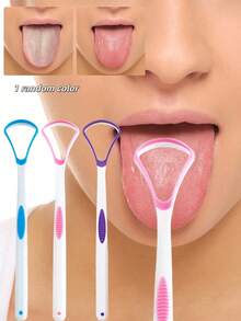 3pcs/1pc This Tongue Cleaner Is Designed To Effectively Remove Bacteria, Food Residues And Odor-Causing Substances From The Tongue Surface. As Shown In The Comparison Image, It Can Clean The Dirty Tongue To Be Clean And Healthy, Significantly Improving Oral Health And Reducing Bad Breath. - Multicolor - View 14