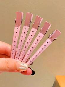 Bộ 100/50/30/20/15/10/5 kẹp tóc kim loại, thích hợp để tạo kiểu, chia tóc, sử dụng trong salon, cắt chân tóc, tỉa tóc, phụ kiện DIY - Kẹp tóc tạo độ phồng chân tóc, kẹp tóc mái vô hình, kẹp tóc mỏ vịt, dùng để tạo kiểu tóc. - Hồng - Xem 13