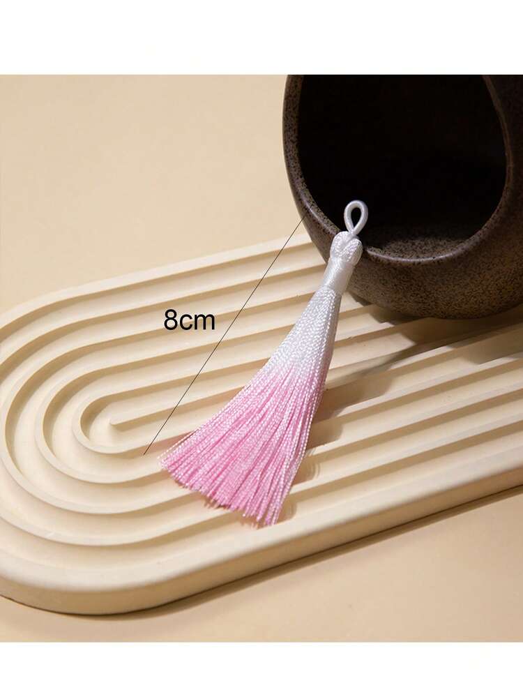 30pcs 8cm Ombre Tassel Tassels, Gradient Dyed Closed-End Tassels, Chinese Style Tassels For Bookmarks, USB Drives, DIY Bags, Cars Decor - 30pcs 8cm Gradient Tassels - View 2