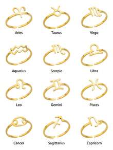 1 chiếc nhẫn ngón chân bằng bạc Sterling S925 có thể điều chỉnh kích thước, thiết kế tối giản 12 con giáp, quà tặng cho kỳ nghỉ hè, hẹn hò ở bãi biển, phụ kiện dự tiệc thường ngày. - Vàng - Xem 6