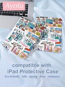 Ayotu Ốp lưng máy tính bảng và Kindle họa tiết ghép hình lấy cảm hứng từ điểm tham quan du lịch, tương thích với iPad thế hệ thứ 10, 11 inch/Air thế hệ thứ 4/Air thế hệ thứ 7/9.7 inch, tương thích với Samsung Galaxy Tab A9 Plus, Kindle (thế hệ thứ 11 - phiên bản 2024) (6 inch), Kindle Paperwhite thế hệ thứ 12 2024. Đây là món quà Giáng sinh tuyệt vời với họa tiết đơn giản và phong cách. - Nhiều màu - Xem 3