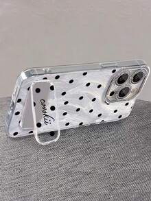 1pc Full Coverage Rhinestone Mirror Phone Case Compatible With IPhone 17 16 15 14 Plus 13 12 11 Pro Max Air 16, Shockproof Hard Phone Protective Cover - Silver - View 3