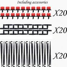 花园植物浇水喷洒系统，自动灌溉设备套装，包含可调节喷头和滴灌套件，适用于花园、温室和草坪。 - 灌溉套裝 - 查看 4