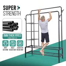 Heavy Duty Clothes Rail Storage Organiser | Sturdy Clothing Rack With Shelves & Shoe Rack - View 5