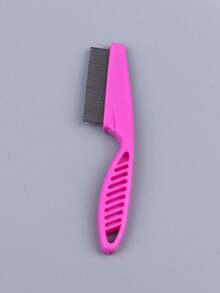 1pc Pet Deshedding & Dematting Brush - Stainless Steel Flea & Hair Removal Brush, Effectively Trims And Gently Removes Matted Hair And Fleas, Suitable For Dogs And Cats. Pet Comb, Pin Brush, Dog Flea Comb, Cat Anti-Static Fine Tooth Brush, Specialized Cat Grooming Brush. - Multicolor - View 14