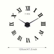 Acrylic Wall Clock, Vintage Roman Numeral & Pointer Design, Asymmetrical Shaped Panel, DIY Decor Easy Installation (No Tools Required), Suitable For Office And Other Spaces - 1PC - View 14