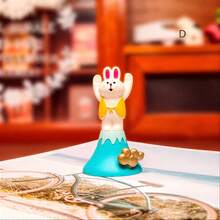1 pezzo Decorazione da scrivania Maneki-Neko con design a montatura, statua di animale cartoni animati, ornamento decorativo creativo, collezionabile carino, adatto per soggiorno, camera da letto, ufficio, giardino esterno, regalo perfetto per amici, amanti, genitori, studenti, ideale per Capodanno (Shizuku-Chan, Pipe, Machine, Accessori da scrivania per ufficio, Capodanno) - Serie del Monte - Visualizzare 6