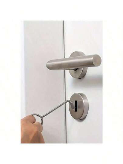 Bộ 2 dụng cụ cầm tay để mở khóa cửa, bao gồm một cờ lê lực đa năng, thích hợp sử dụng ngoài trời và để mở cửa khi quên chìa khóa.