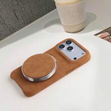 1pc Elegant Luxury Mirror Stand PU Leather Phone Case Compatible With IPhone 17, 16, 15, 14 Plus - Mirror 04 - View 7