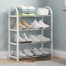 Kệ giày đơn giản, chất lượng cao, sức chứa lớn với thiết kế 4 tầng giúp sắp xếp giày dép hiệu quả ở lối vào và ban công, tiết kiệm không gian cho nhà thuê và sinh hoạt hàng ngày, giải pháp lưu trữ dễ lắp ráp cho giày dép, ủng và phụ kiện, dụng cụ sắp xếp nhà cửa thiết thực, giá cả phải chăng giúp tối đa hóa không gian lưu trữ theo chiều dọc và giữ cho sàn nhà luôn gọn gàng. - Xem 1