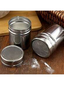 1pc Stainless Steel Fine Mesh Powder Duster, Ideal For Cocoa Powder, Cinnamon Powder, Coffee Powder Dispersion, Easy-To-Clean Metal Seasoning Dispenser, Suitable For Home, Restaurant And Cafe - Multicolor - View 10
