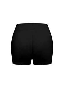 Whysmera SHEIN X Harry Potter Shorts estampados lindos para mujer - Ajuste cómodo, de moda y práctico, elemento esencial para el verano - Negro - Ver 4