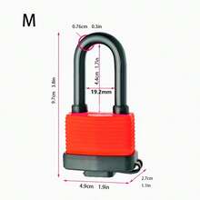 1pc Waterproof Padlock Cover, Outdoor Anti-Theft Lock For Shed, Truck, Balcony, Window - A - View 5