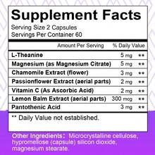 Deep Sleep Supplement - Contains L-Theanine, Magnesium, Chamomile Extract (Flower), Purple Chamomile Extract (Stem And Leaf), Vitamin C (Ascorbic Acid), Lemon Mint Extract, Pantothenic Acid, Etc. - 120 Capsules - 1 Bottle(1 瓶) - 查看 2