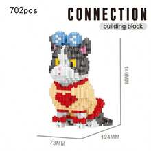 2026 New Animal Building Blocks Cat Unisex Series Assembly Toy, High Difficulty Adult Puzzle, Living Room Decor, Gift For Friends And Family - Multicolor - View 9