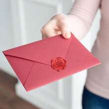 5/10pcs Wax Seal Rose Stamp Stickers, Wedding Envelope Invitation Wax Seal Sticker - A - View 6