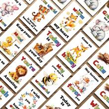 50pcs Cute Animal Encouragement Cards - Cartoon Theme, Positive Affirmation Cards With Inspirational Messages, Lunch Box Notes, Motivational Cards For Friends, Colleague And Family - A - View 4