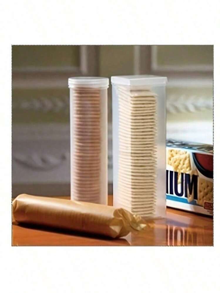 1个透明长方形密封食品储物盒，带翻盖 - 可重复使用的塑料厨房收纳盒，适用于存放意大利面、饼干、零食 - 节省空间，可堆叠设计，仅限手洗 - 查看 6
