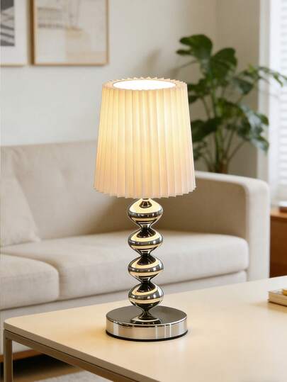 1个USB供电暖光台灯，现代复古创新氛围简约装饰灯，适用于卧室床头柜、房间书桌