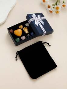 QYDCX 6/7/11pcs Healing Crystal Chakra Stone Set, Polished Chakra Stones, 7pcs Natural Amethyst, Rose Quartz, Green Phantom Quartz, Tiger Eye Stones For Spiritual Meditation - Multicolor - View 12