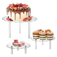 Acrylic Round Cake Stand, Party/Birthday Dessert Display Stand, Transparent Crystal Display Stand - Transparent - View 6