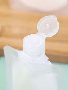 10个便携式可重复灌装液体化妆品包装袋，化妆品洗发水挤压袋，可重复使用，竖式吸嘴袋，空袋，旅行装，旅行必备，旅行收纳袋，海滩，暑假，返校，学习用品，假日露营，假日必备，女士迷你香水，男士古龙水，旅行配件，旅行必需品，学习用品，返校用品 - 無色 - 查看 8