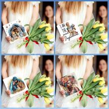 6pcs Diamond Painting Greeting Cards, Cartoon Character Themed Patterns, Paper Material With Round & Asymmetrical Diamond Dots, Suitable For Women's Day, Birthday, Holiday Party Blessings - View 5