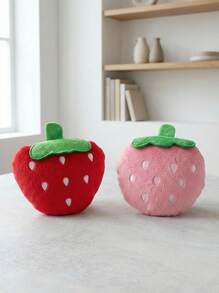 PETSIN 1pc Pet Sound Emitting Toy, Strawberry Design In Pink Or Red - Multicolor - View 2
