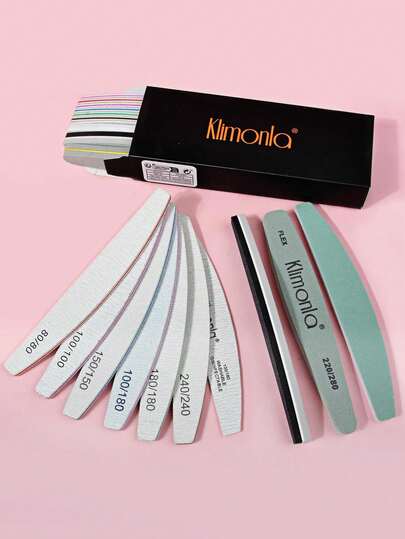 10pcs Professional Nail Grinding & Shaping Tool Kit, Nail Files, Buffers, Manicure Care Set
