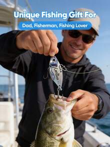 1pc Personalized Fishing Lure, Custom Fishing Lure, Fishing Lover Gift, Fishing Hook, Fishing Accessories, Personalized Fishing Lure, Retirement Gift, Personalized Fishing, Fishing Lure, Fishing Hook, Carved Fishing Design, Men's Fishing Gift, Father's Day Gift, Retirement Gift - Gold - View 3