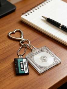 Móc khóa acrylic hình album CD thiết kế ngôi sao, mặt dây chuyền tự làm cho túi xách, tai nghe, móc khóa album CD mini, móc khóa acrylic, mặt dây chuyền album thu nhỏ dành cho người hâm mộ, quà tặng sinh nhật - Nhiều màu - Xem 4