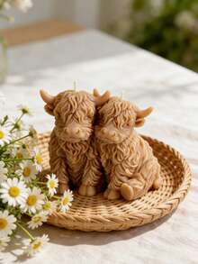 Silicone Candle Mold In Highland Cow Shape, Cute Animal Design For DIY Handmade Candle, Resin Craft, Farmhouse Decor - A - View 5